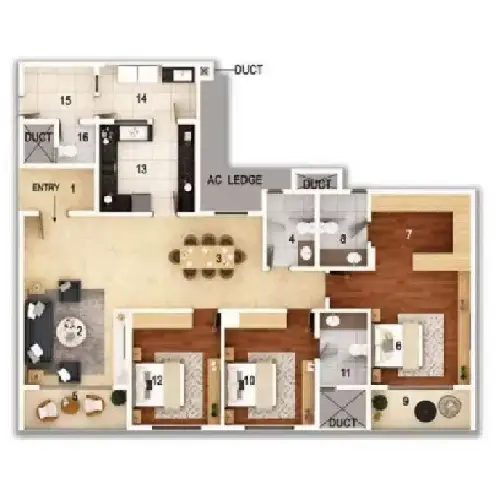 floor plan - raunak maximum city thane